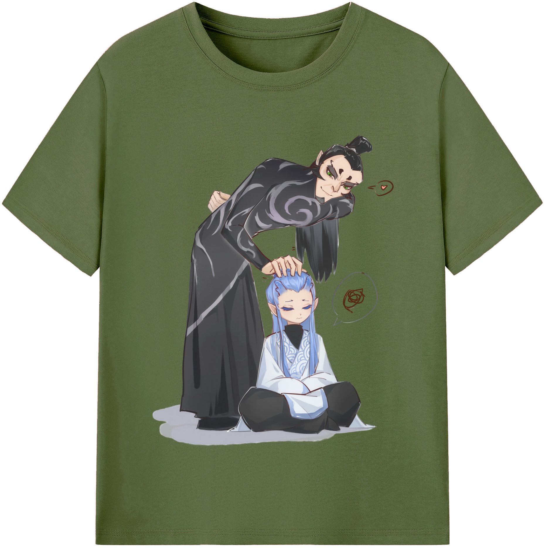 （画像用） Ne Zha 2 ナタ 魔童の大暴れ 綿100％半袖Tシャツ（フロントプリント）